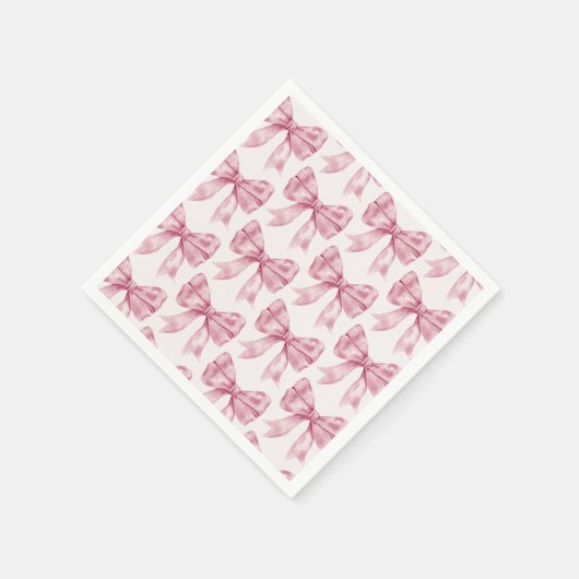 Roze Bow Baby of Vrijgezellenfeest, Verjaardagsfee Servet (Hoek)