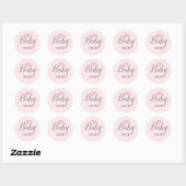 Roze Bow Baby Script Aangepaste naam Stickers (Vel)