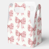 Roze Bow Baby shower Bedankdoosjes (Geopend)