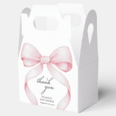 Roze Bow Baby shower Bedankdoosjes (Geopend)