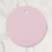 Roze Bow Baby shower Bedankjes Labels (Achterkant)