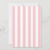 Roze Bow Baby shower Blush Roze Waterverf Kaart (Achterkant)