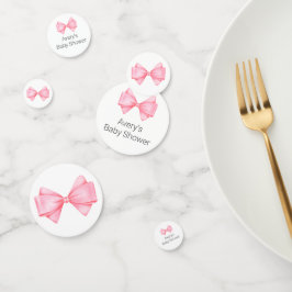 Roze Bow Baby shower Confetti