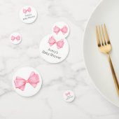 Roze Bow Baby shower Confetti (Groep)