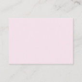 Roze Bow Baby shower Display Douche behuizing Kaar Informatiekaartje (Achterkant)