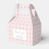 Roze Bow Baby shower Favoriet Box Blush Coquette M Bedankdoosjes (Voorkant Zijde)