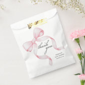 Roze Bow Baby shower Favoriet Tassen Bedankzakje (Gezegeld)