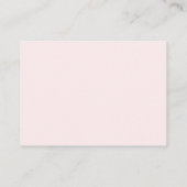 Roze Bow Baby shower Informatiekaartje (Achterkant)