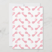 Roze Bow Baby shower Kaart (Achterkant)