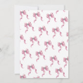 Roze Bow Baby shower Kaart (Achterkant)