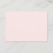 Roze Bow Baby shower Luier Raffle Informatiekaartje (Achterkant)