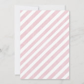 Roze Bow Baby shower Meisje Invitation Kaart (Achterkant)