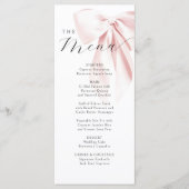 Roze Bow Baby shower Menu (Voorkant)