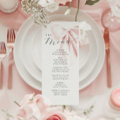Roze Bow Baby shower Menu