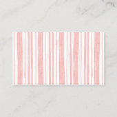 Roze Bow Baby shower Minimalistische Luier Raffle Informatiekaartje (Achterkant)