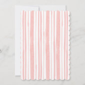 Roze Bow Baby shower Minimalistische Waterverf lin Kaart (Achterkant)