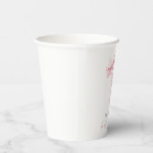 Roze Bow Baby shower Paper Cup Meisje Coquette Blu Papieren Bekers (Rechts)