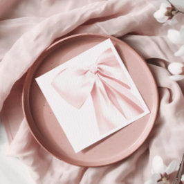 Roze Bow Baby shower Papieren servetten