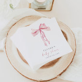 Roze Bow Baby shower Papieren servetten Meisje Coq