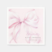 Roze Bow Baby shower Servet (Voorkant)