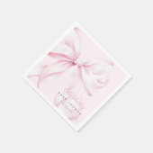 Roze Bow Baby shower Servet (Hoek)