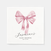 Roze Bow Baby shower Servet (Voorkant)