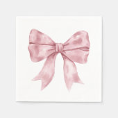 Roze Bow Baby shower Servet (Voorkant)