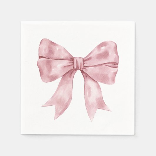 Roze Bow Baby shower Servet (Voorkant)