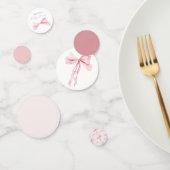 Roze Bow Baby shower Tafel Confetti Coquette Blush (Groep)