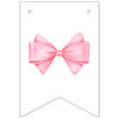 Roze Bow Baby shower Vlaggetjes (Eerste vlag)
