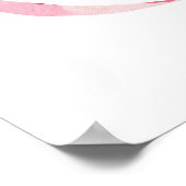 Roze Bow Baby shower Welkomstbord, boog schuimbord Poster (Hoek)