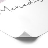 Roze Bow Baby shower Welkomstbord Poster (Hoek)