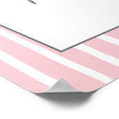 Roze Bow Baby shower Welkomstbord Poster (Hoek)