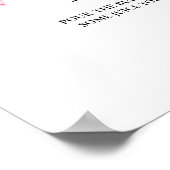 Roze Bow Bachelorette Mimosa Bar Tafelbord Poster (Hoek)