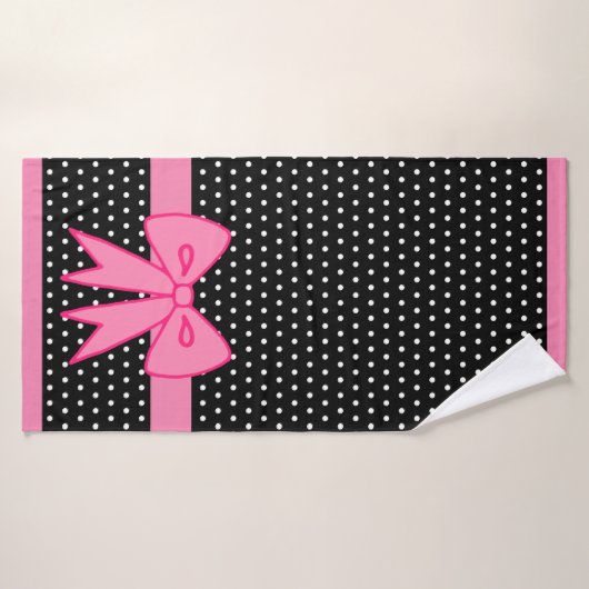 Roze Bow Badhanddoek (Badhanddoek)