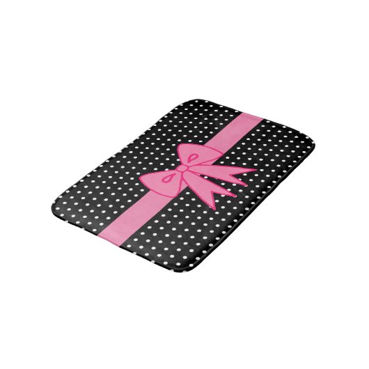 Roze Bow Bath Mat Rug (Gekanteld)