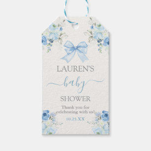 Roze Bow Beer Baby shower Boy Gift Label Cadeaulabel