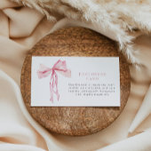 Roze Bow Behuizing Kaart Aangepaste invoegen Lint