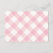 Roze Bow Bloemen Coquette Baby shower Advies Kaart (Achterkant)