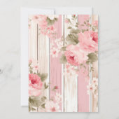 Roze Bow Bloemen Fancy Een Meisje 1e Verjaardag Kaart (Achterkant)