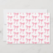 Roze Bow Bloemen Kleine Cutie Foto Verjaardag Kaart (Achterkant)