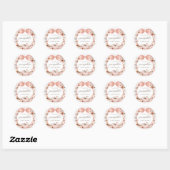 Roze Bow Bloemen Pompoen Baby shower Sticker (Vel)