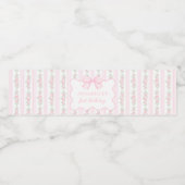  Roze Bow Bloemen Water Label Waterfles Etiket (Enkel label)