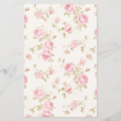 Roze Bow bloemenbingo Baby shower Flyer (Achterkant)