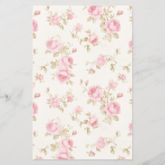 Roze Bow bloemenbingo Baby shower Flyer (Achterkant)