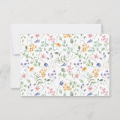 Roze Bow bloemenbruiloft RSVP-Kaart Kaart (Achterkant)