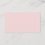 Roze Bow Blush Meisje Baby shower Luier Raffle Informatiekaartje (Achterkant)