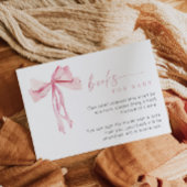 Roze Bow Boeken voor Baby Insert Kaart Blush Girl