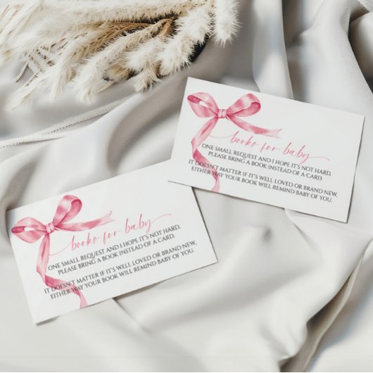 Roze Bow Book voor Baby Enclosure Kaart