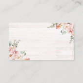 Roze Bow Boots Luier Raffle Kaart (Achterkant)